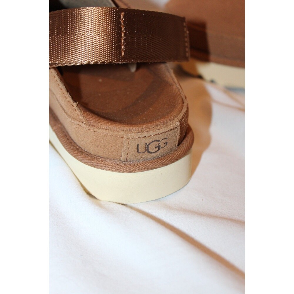UGG MENS GOLDENCOAST CLOG SIZE US 14 CHESTNUT SUEDE SLINGBACK SLIDE SANDAL - Picture 6 of 7